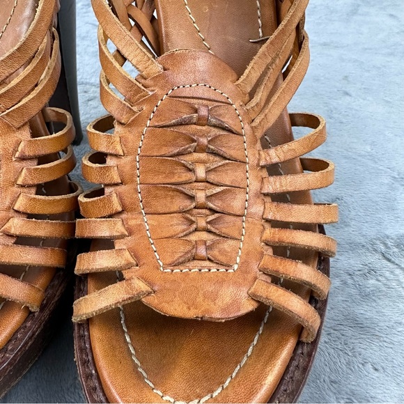 Frye Joy Huarache Sling Back Platform Heels Size 8 - Picture 4 of 13